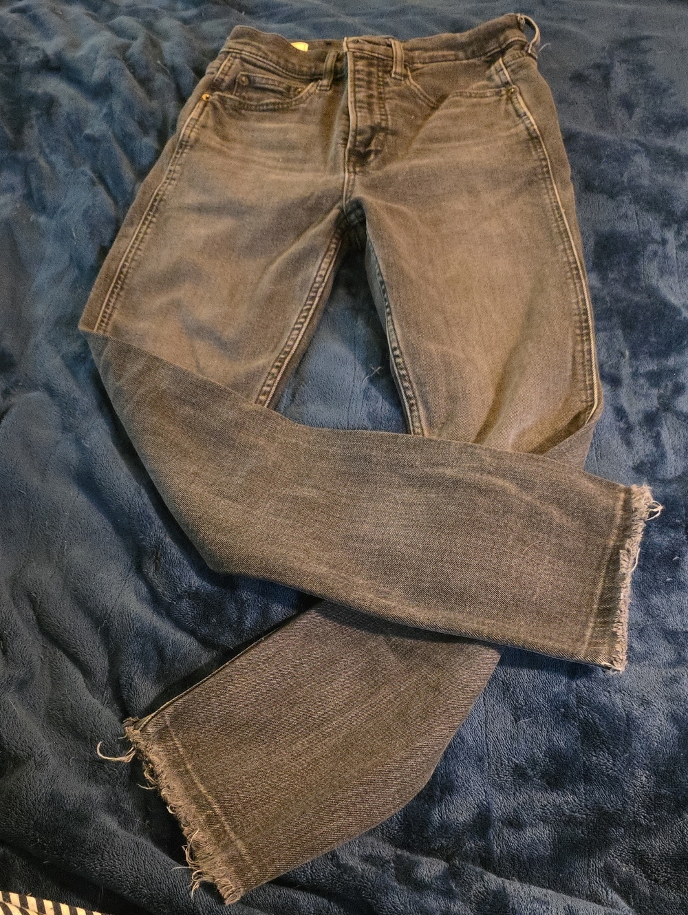 GAP Women's Faded Black Cigarette High Rise Jeans